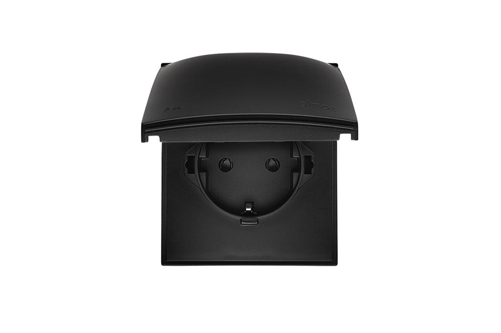 uttag-enkel-x4-ip44-utv-skruv-16a-svart-matt-alcadon-ab