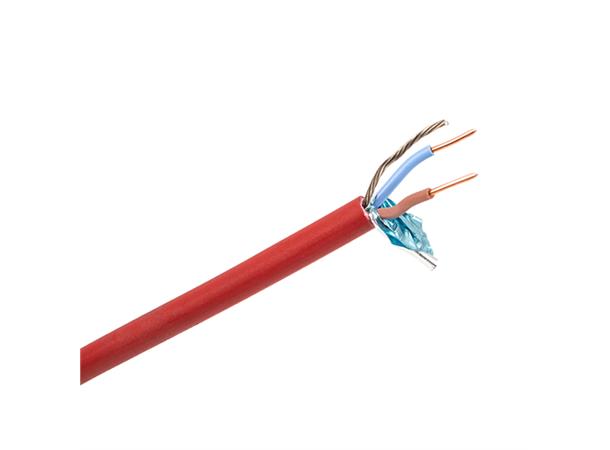 BETAflam 2x1,5 RÖD Skärmad 500m Brandsäker kabel enligt SBF502 