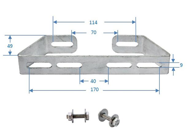 BRB bracket for MALICOIL For fastening enclosures 