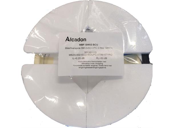 Blåsfiberspole SM 1xSC/UPC+1xSC/APC  50m G657A2 Förkontakterad kabel 2-fiber 