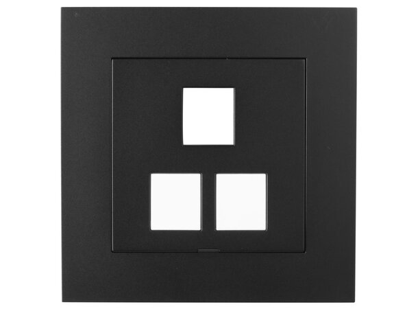 ELKO Plus 3xKeystone svart inkl. ram 