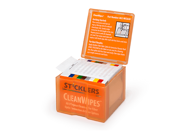 Sticklers CleanWipes plastbox 640st/fp Lint Free Fiber Optic Wipes 