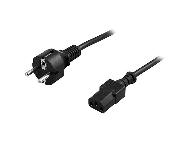 Apparatkabel 3m, vinklad CEE 7/16 till v 