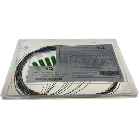 ECS Pigtail SC/APC 10/125 1,5m 12-p S12