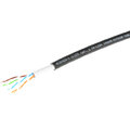 ECS kabel U/UTP C6 inom/utomhus Dca 500m/trumma Vit innermantel