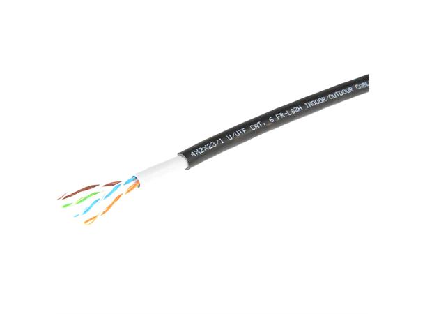 ECS kabel U/UTP C6 utomhus FR-LSZH 500m/trumma Vit innermantel