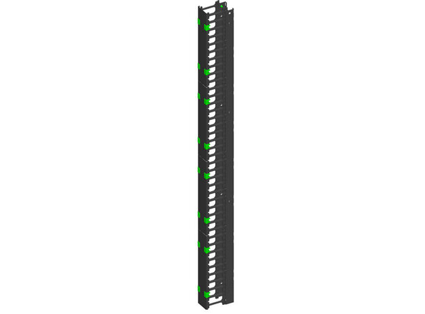 Enoc Vertikal kabelkanal CT1 47U Svart B-88 x D-166 x H-1998 mm 