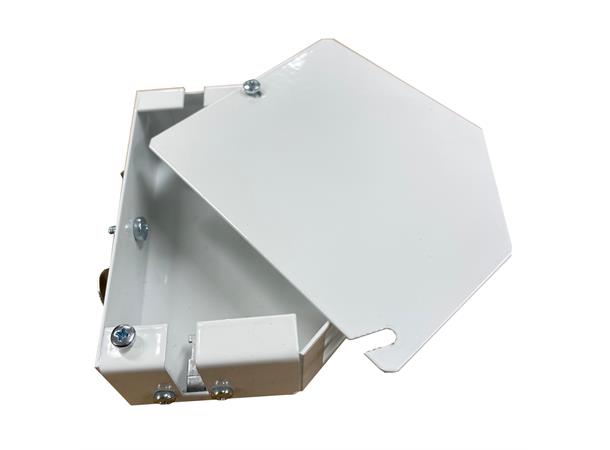 Fiberskarvuttag för DIN-skena 2xSCD/LCQ 80x30x100 Vinklad upp till 8-fiber 