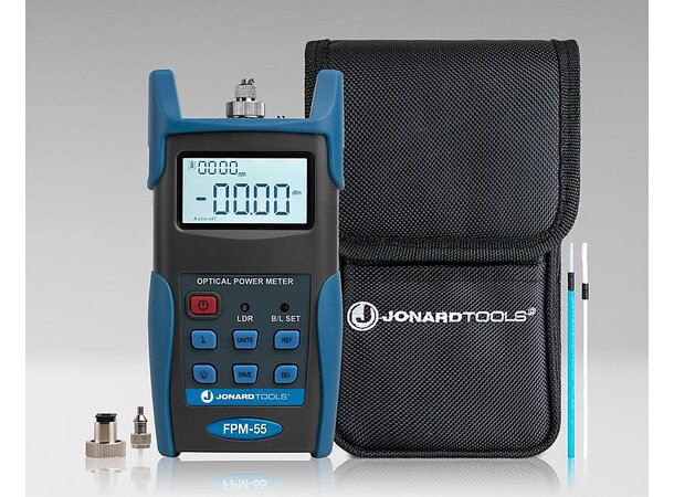 Jonard Eff.Meter med lagring 850-1650nm Inkl. LC/SC/FC adp, -50 till +26dBm 