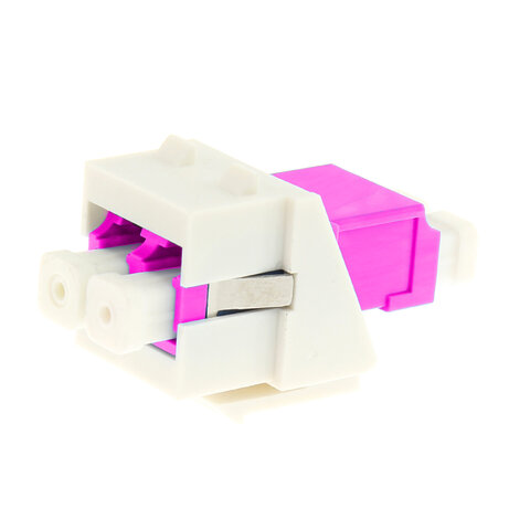 Keystone modul LC duplex OM4 uttag/panel Erika Violet