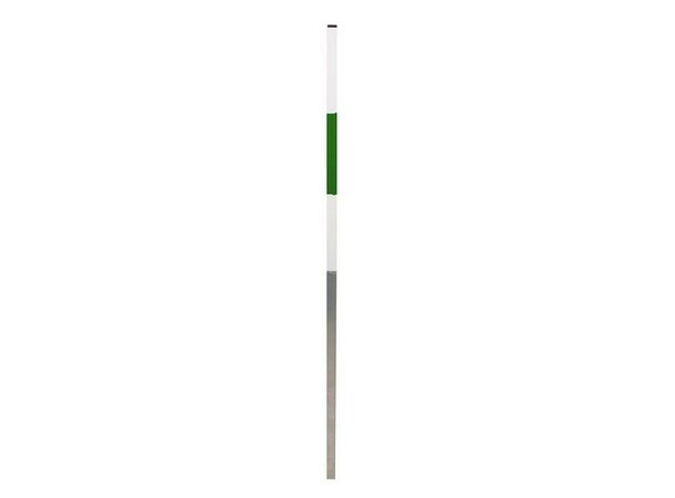 Markeringsstolpe Grön/Vit alu markskåp 1200mm inkl. 2st muttrar och skruvar