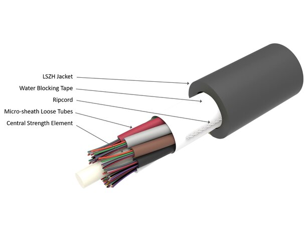 Commscope Fiberkabel SM Torr LT 96F OS2 G652D LSZH CPR B2ca Svart 