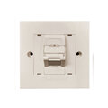 Commscope Front 1xRJ45 Vinklad, dammlucka, Vit