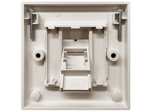 Commscope Front 1xRJ45 Vinklad, dammlucka, Vit 