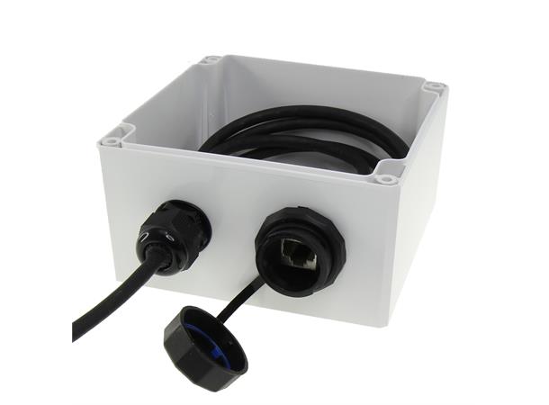 ECS IP67 Uttagsbox 1-port STP C6A Komp Inkl förskruvning, täcklock