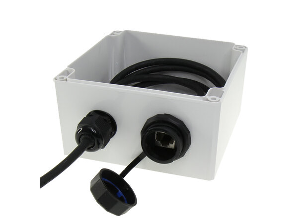 ECS IP68 Uttagsbox 1-port STP C6A Komp Inkl förskruvning, täcklock 