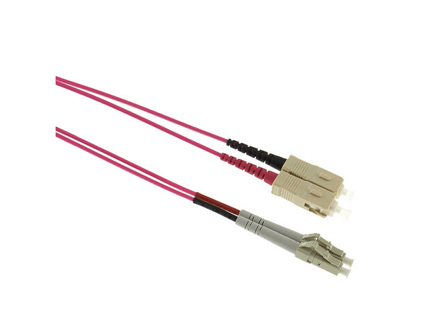 ECS patch LC-SC 50/125 OM4 LSZH  2,5m Erika Violet 