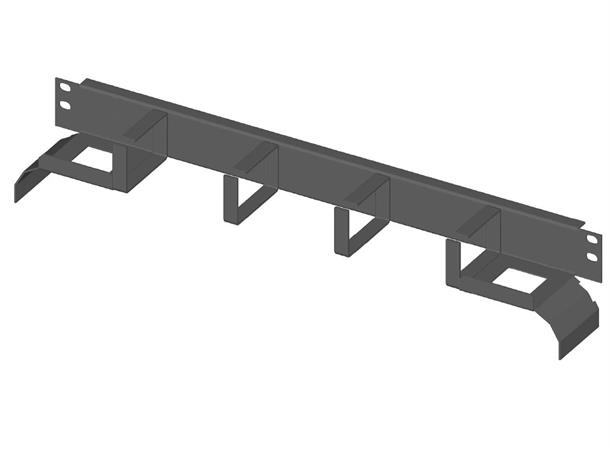 Enoc Kabelbygelpanel 19" 1HE svart 482x65x44+37 