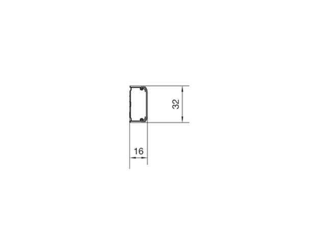 Kabelkanal ATH 16x32 HF Vit Med tejp RAL 9016 