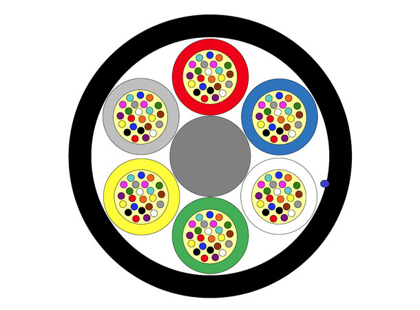 Lightera Mikrokabel SM 144F 6,8mm S12 G657A1, 250µm 4000m/t 