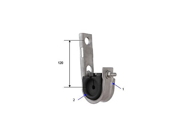 Fiber Mellanfäste J type Ø06-15 mm ADSS Mellanfäste varmgalvaniserad stål, SM-CI