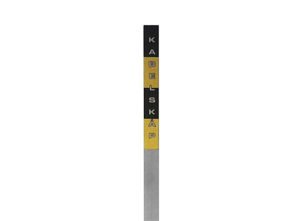 Markeringsstolpe Svart/Gul alu markskåp 1200mm inkl. 2st muttrar och skruvar 