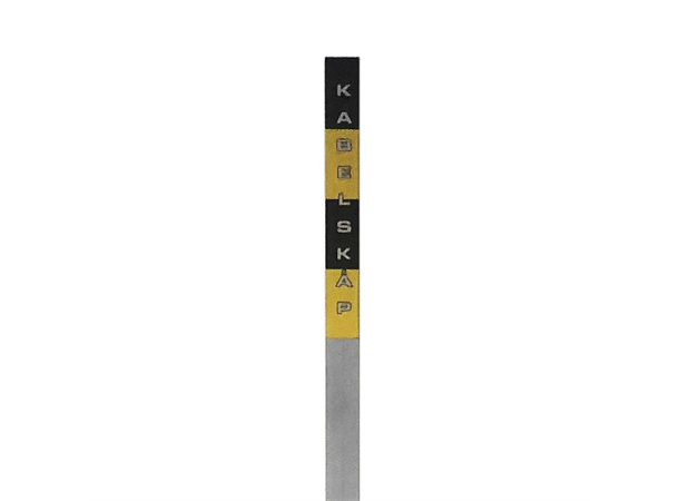 Markeringsstolpe Svart/Gul alu markskåp 1200mm inkl. 2st muttrar och skruvar