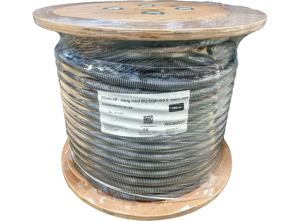 RQ5G6+ MiPi 5/3,5 Duct i Flexrör 25mm 150m Trumma 