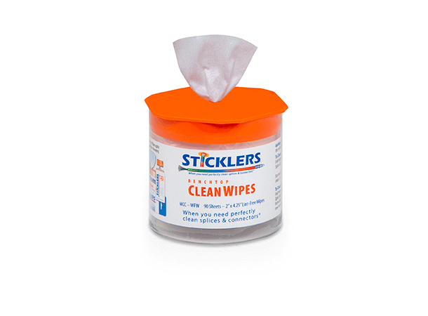 Sticklers CleanWipes plastburk 90st/fp Fiber Optic Wipes 