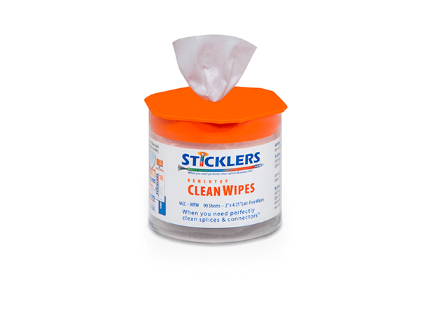 Sticklers CleanWipes plastburk 90st/fp Fiber Optic Wipes