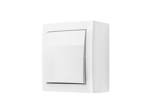 Brytare X4 1-p IP44 utv, skruv, 16A Vit 