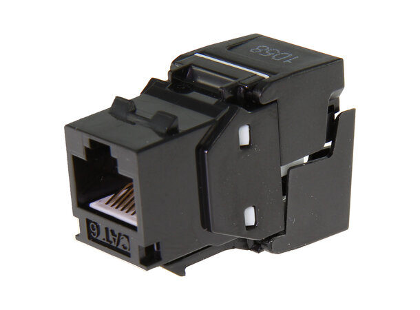 ECS Keystone jack UTP C6A 12-pack Svart 