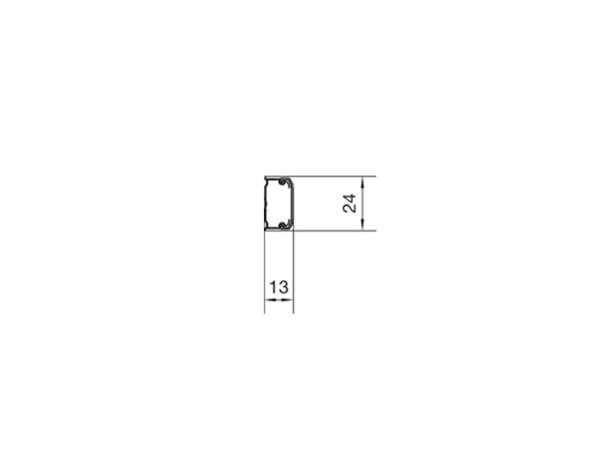 Kabelkanal ATH 13x24 HF Vit med tejp RAL 9016 