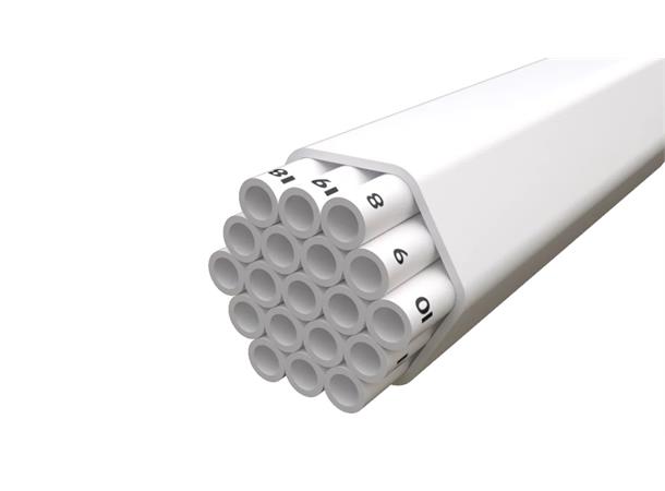 Mikrodukt ID 19x5/3,5mm LSZH vit HDPE 500m trumma 