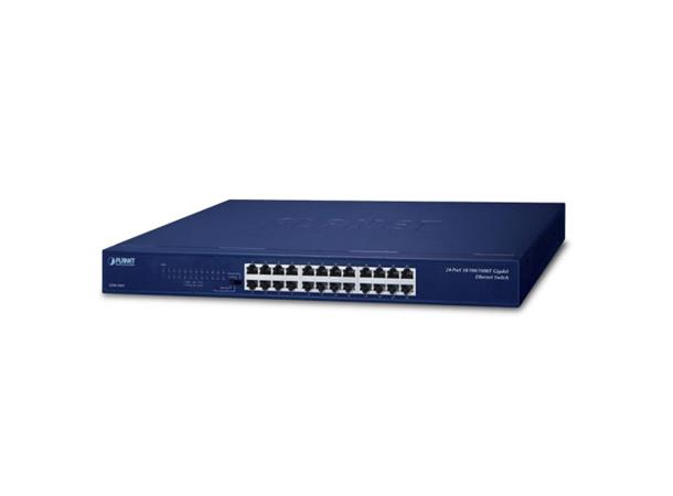Switch 24-port 10/100/1000B/Tx  19" Planet 
