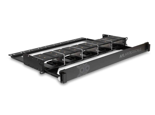 AFL U  5-slots panel för Kassett 1HE 19" inkl. front och kabelhylla MPO MTPK 