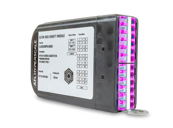 AFL U kassett OM4 2x12 MPO 12xLCD Rak MPO Elite male Type A 24-fiber EV Base12 