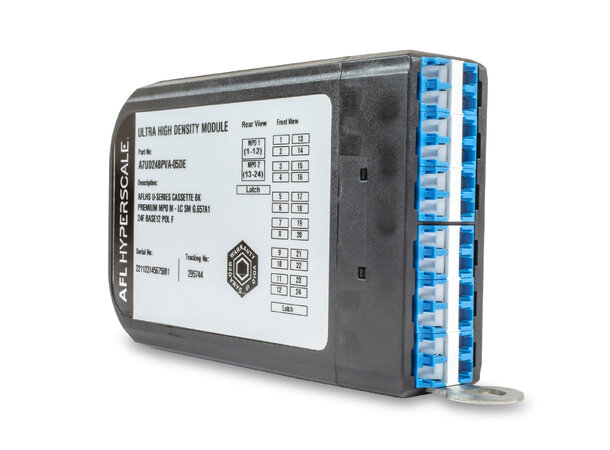 AFL U kassett SM 2x12 MPO 12xLCD Rak MPO Elite male Type A 24fiber OS2 Base12 
