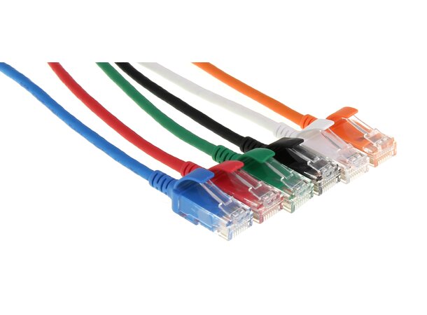 ECS Slim patch Cat.6 U/UTP AWG28 LSZH AWG28 LSZH Oskärmat 