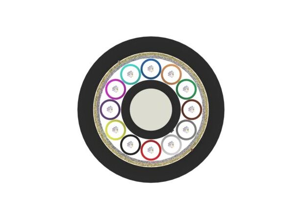 Fiberkabel ADSS SM 144xG652D MLT Svart HDPE 5kN YD 14mm T4000m 