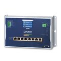 Industriell Switch 8-Port 1000T PoE 802.3at, 2-Port 100/1000X SFP WallMount