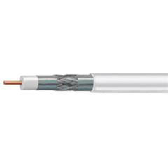 Koaxkabel F677/305 Vit PVC, Eca klass TriShield kabel 305m box PPC