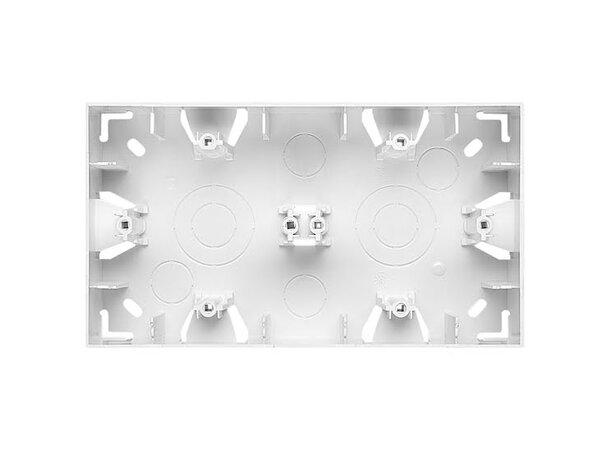 Kontakt Simon 2-facks ram djup S55, Vit 