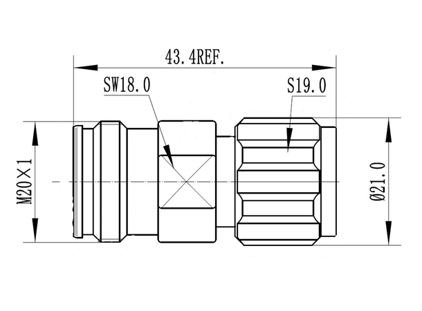 RFS Adapter 4.3-10 female - N male Straight