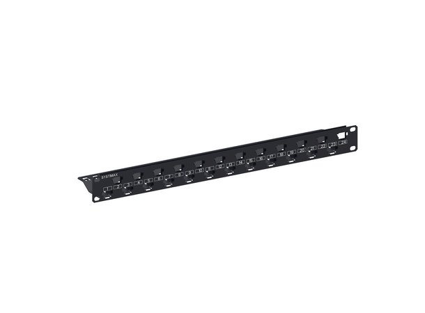 Systimax panel 24 obestyckad UTP M-series jack Fleximax oskärmad 1U 