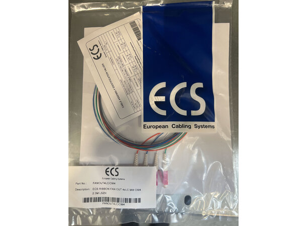 ECS fanout 4-ribbon MM OM4 4xLC/UPC TIA 2,3m Erika.V kontakter 