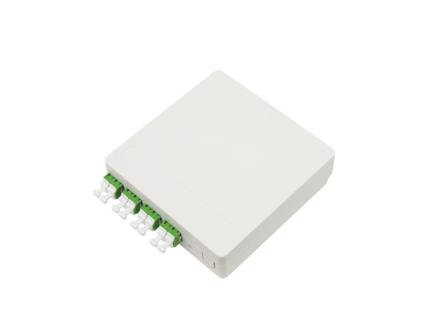 Fiberuttag för väggmontage 4x SC simplex eller 4xLC/DPX 
