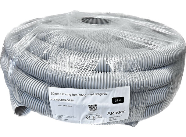 Flexrör med dragtråd 50mm HF 25m Coil 