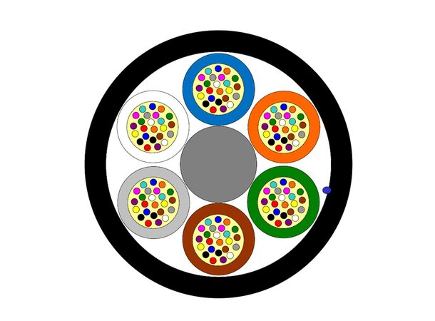 Lightera Mikrokabel SM 144F G657A1 6,8mm 250µm Färgkod TIA-598 