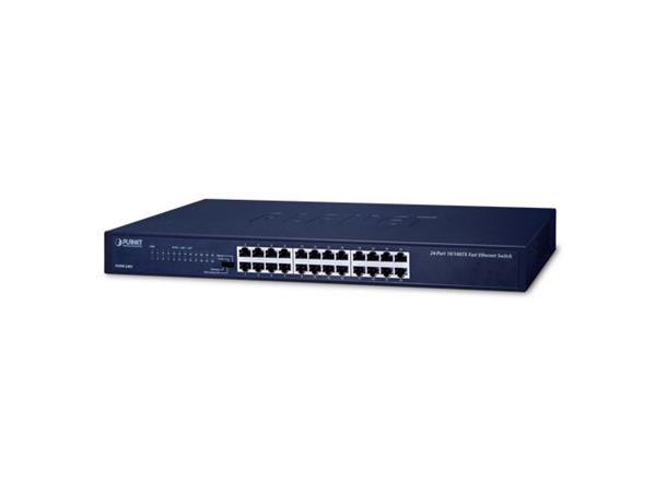 Switch 24-port 10/100B/Tx  19" Planet 
